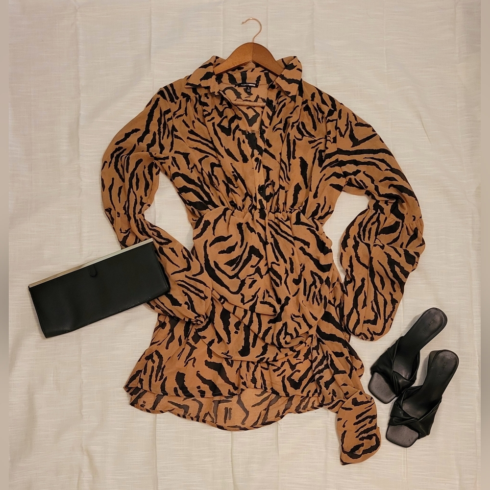 Animal print mini dress